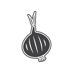 Poster - vector onion icon. element of fruits and vegatables for mobile concept and web apps icon. glyph, fla