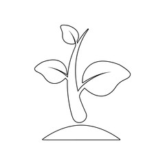Poster - sprout icon. element of garden for mobile concept and web apps icon. outline, thin line icon for web