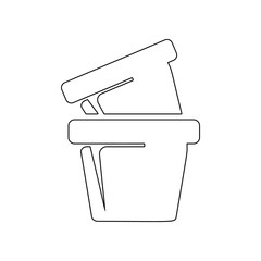 Poster - pots for plants icon. Element of Garden for mobile concept and web apps icon. Outline, thin line icon for website design and development, app development