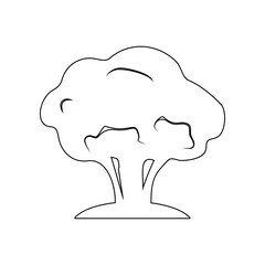 Poster - tree silhouette icon. Element of Garden for mobile concept and web apps icon. Outline, thin line icon for website design and development, app development