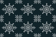 Elegant seamless pattern hand drawn with traditional ornament decoration and mixed with victorian style. Geometry for each side. blue and white background.