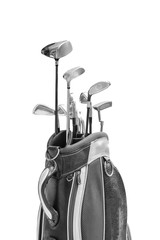 Wall Mural - golf bag isolated on white background