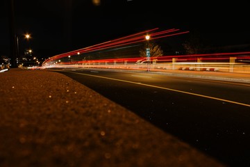 Canvas Print - A fast movement of traffic in NYC