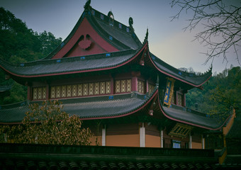 Poster - Temples in Hangzhou, China