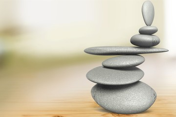 Poster - Zen basalt stones  on background