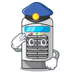 Sticker - Police mascot air cooler mounted on wall