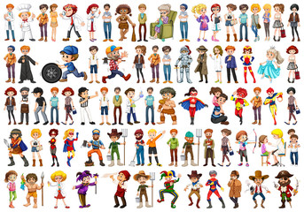 Set of people character