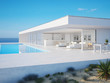 © 2mmedia - 3D-Illustration. modern luxury summer villa with infinity pool