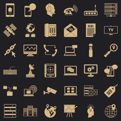 Poster - Communication icons set. Simple style of 36 communication vector icons for web for any design