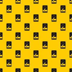 Poster - HDD pattern seamless vector repeat geometric yellow for any design