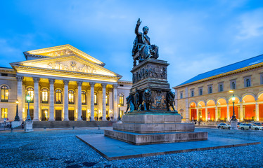 Munich Stateopera during blue hour