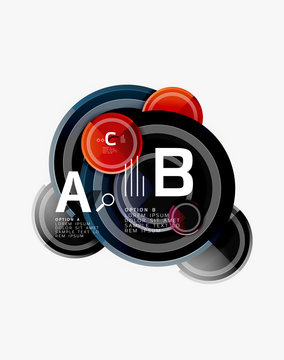 Colorful glossy circles background