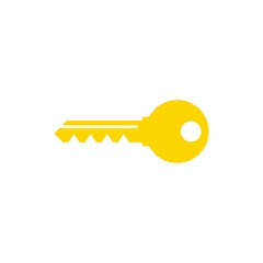 Fototapete - Key icon, vector yellow color