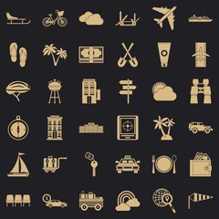Poster - Ship icons set. Simple style of 36 ship vector icons for web for any design