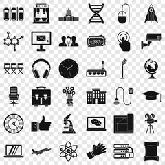 Poster - International conference icons set. Simple style of 36 international conference vector icons for web for any design