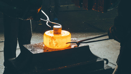 The process of forging metal