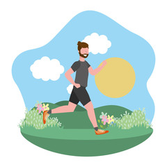 Sticker - fitness exercise cartoon