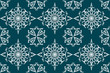 Luxury seamless pattern hand drawn traditional ornament decoration mixed with victorian style. Geometry each side for fashion fabric, knit, textile, batic. Blue background.