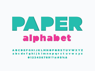 Paper cut stylized alphabet design