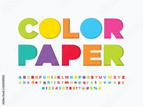Paper cut stylized alphabet design