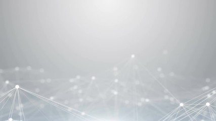 Connected white lines and dots network UHD seamless loop