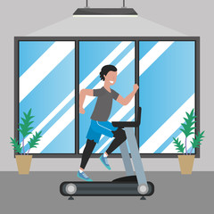 Wall Mural - fitness exercise cartoon