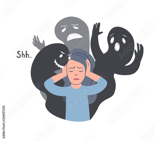 Fotomural Dissociative Identity Disorder vector illustration