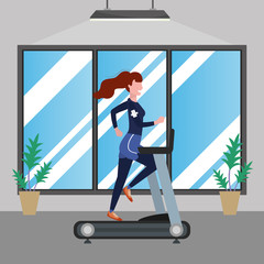 Poster - fitness exercise cartoon