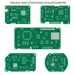 © D1min - Vector set of detailed printed circuit boards