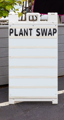 Wall Mural - Neighborhood  PLANT SWAP sign erected in local parking lot. Copy space