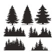 © DGIM studio - Vintage trees and forest silhouettes set
