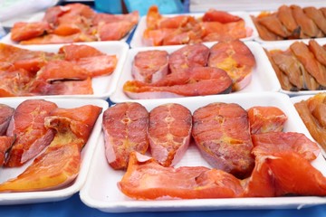 Sticker - Dried fish at the market