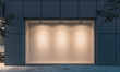 © ekostsov - Empty illuminated storefront. night time. 3d rendering. Copy space. Empty space.