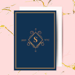 Wall Mural - classic wedding invitation card