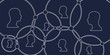 © JEGAS RA - Human Communication Background. Modern vector brochure or web banner design template. Connected circles with dots. Medical and sociology background. Social network