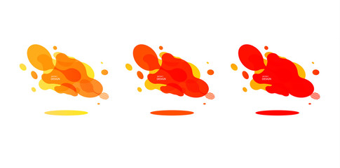 Fototapete - Gradient geometric banners with flowing liquid shapes. Dynamic Fluid design for logo, flyers or presentstion. Abstract vector background