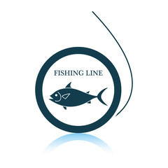 Wall Mural - Icon of fishing line