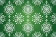 Beautiful seamless pattern hand drawn traditional ornament decoration mixed with victorian style. Geometry each side for fashion fabric, knit, textile, batik. Green background.