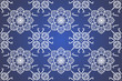Floral seamless pattern hand drawn traditional ornament decoration mixed with victorian style. Geometry each side for fashion fabric, knit, textile, batik. Blue background.