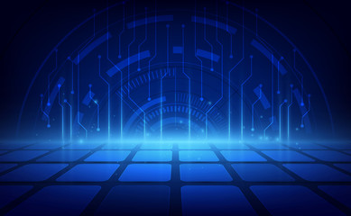 Poster - abstract futuristic digital technology background. vector illustration