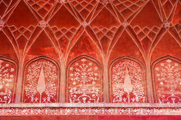 Fototapete - Taj Mahal geometric pattern background