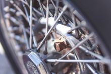 Detail Of The Wheels Of The Car, Oldtimer