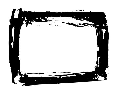Frame or text box, grunge textured hand drawn elements set, vector illustration isolated on white background