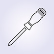 © SHAMSIYYA - black line screwdriver icon