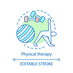 Wall Mural - Physical therapy concept icon