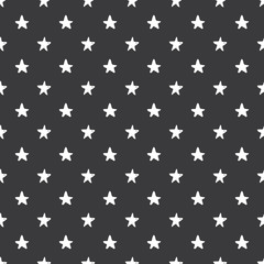 Wall Mural - star seamless pattern, hand drawn sketched doodle stars, vector illustration