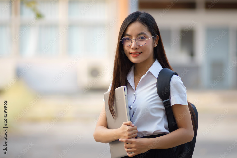 Portrait of female university student