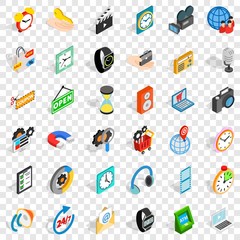 Poster - Modern device icons set. Isometric style of 36 modern device vector icons for web for any design