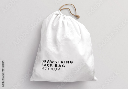 Download Drawstring Bag Mockup Stock Template | Adobe Stock