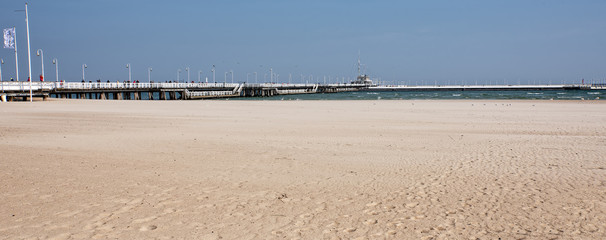 Wall Mural - Zoppot Pier Strand Sand Danziger Golf